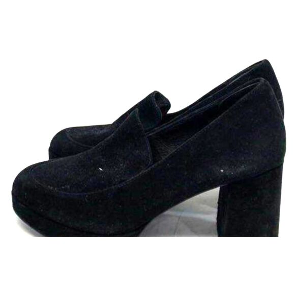 Eileen Fisher Becon Black Suede Platform Pumps - Size 7.5 - Picture 6 of 8